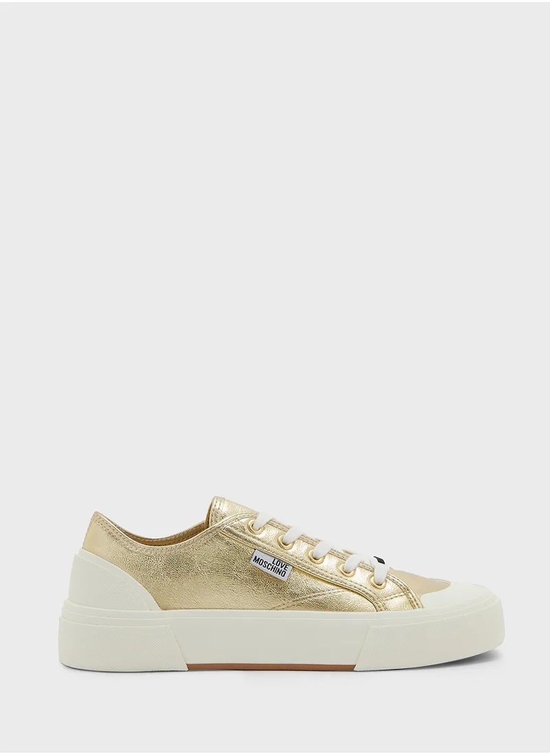 Love Moschino Lace Up Low Top Sneakers