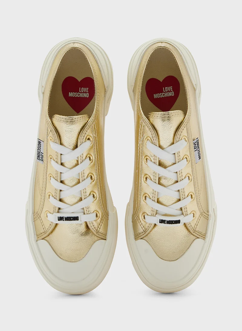 لوف موسكينو Lace Up Low Top Sneakers