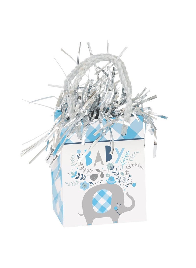 Unique Elephant Baby Shower Balloon Weight Blue Plastic 174g