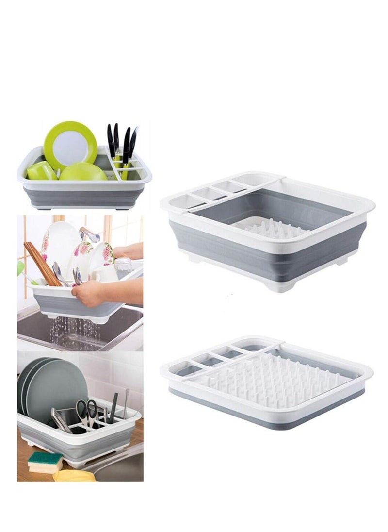Generic - Foldable Dish Rack – Portable Cutlery Organizer & Space-Saving Kitchen Storage Tray - Image 1