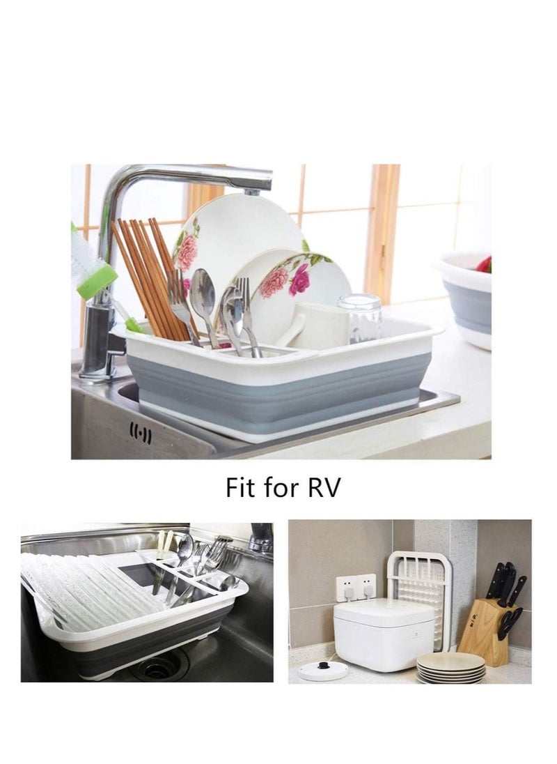 Generic - Foldable Dish Rack – Portable Cutlery Organizer & Space-Saving Kitchen Storage Tray - Image 1