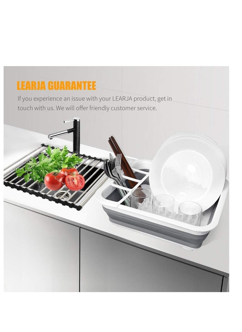 Generic - Foldable Dish Rack – Portable Cutlery Organizer & Space-Saving Kitchen Storage Tray - Image 1