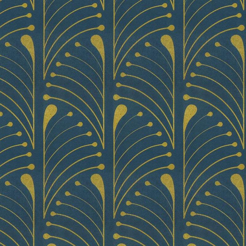 Peel and Stick Wallpaper Gold and Blue Wallpaper Geometric Contact Paper Removable Self Adhesive Wall Paper for Waterproof for BathroomBedroomCabinetshelf Walls Home Decoration Vinyl 173x1181