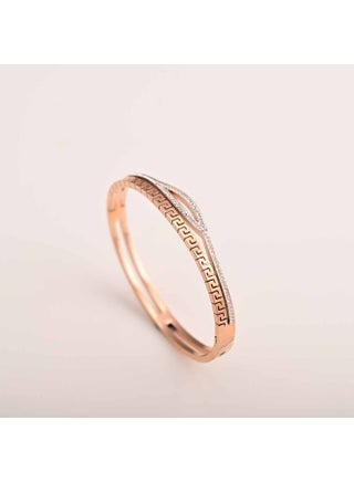 PALMONAS Rose Gold Plated Multi Stone Q Clasp Bracelet
 for Women - view 2