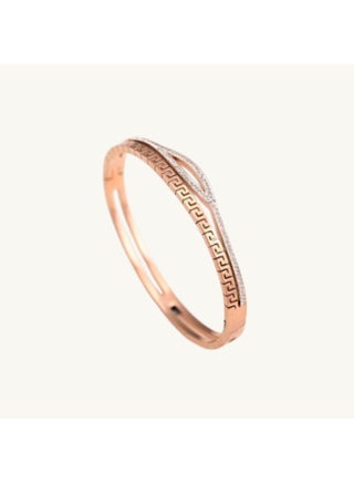 PALMONAS Rose Gold Plated Multi Stone Q Clasp Bracelet
 for Women - view 3