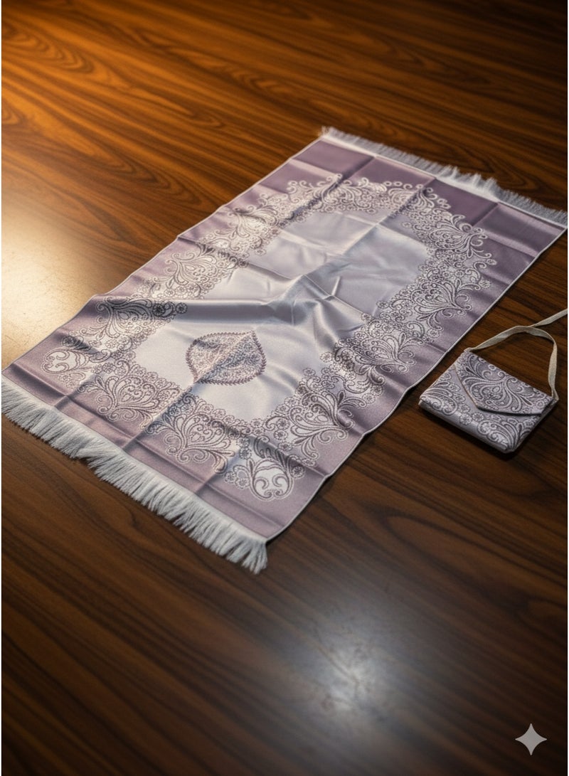 Luxury Prayer Mat with Matching Carrying Bag – Soft Classic Pattern Design, Portable Set for Travel and Gifting (Assorted Colors & Styles). - Image 4
