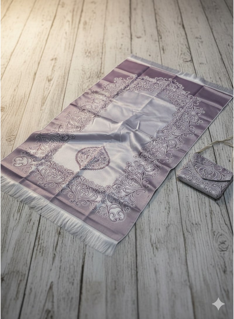 Luxury Prayer Mat with Matching Carrying Bag – Soft Classic Pattern Design, Portable Set for Travel and Gifting (Assorted Colors & Styles). - Image 5