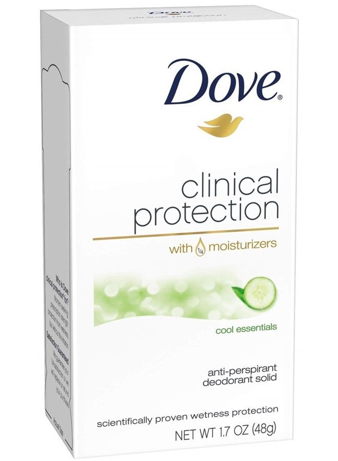 Dove Clinical Protection Antiperspirant Deodorant, Cool Essentials 1.7 oz
