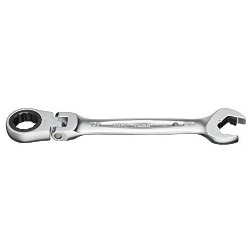 TONE Ratchet Ring Wrench Ratcheting Spanner Head Flex Head Set RMFQ15 15mm - Image 3