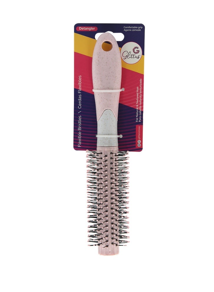 Glitters Detangler Round Hair Brush, Glitter Collection, Flexible Bristles, Comfortable Grip - Image 1