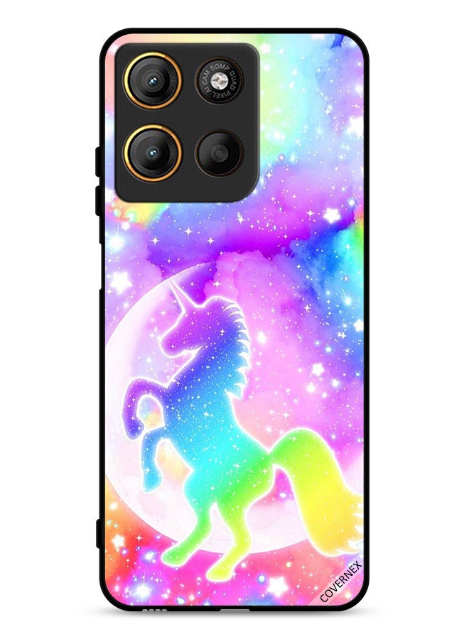 Covernex Motorola Moto G15 Protective Case Cover Rainbow Unicorn