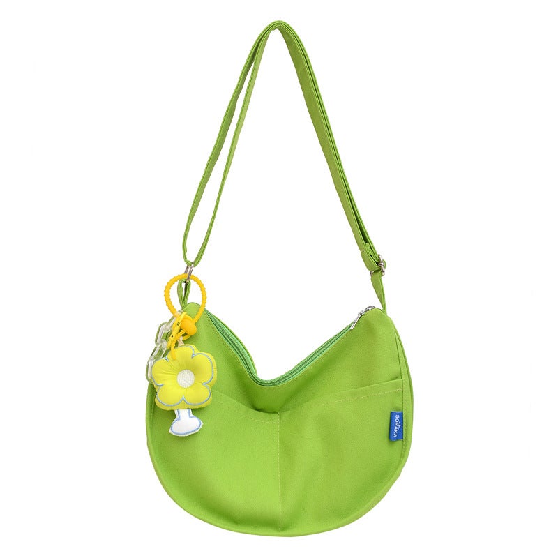 Summer 2023 Canvas Tote Bag Women Large Casual Fashion Green without pendant 