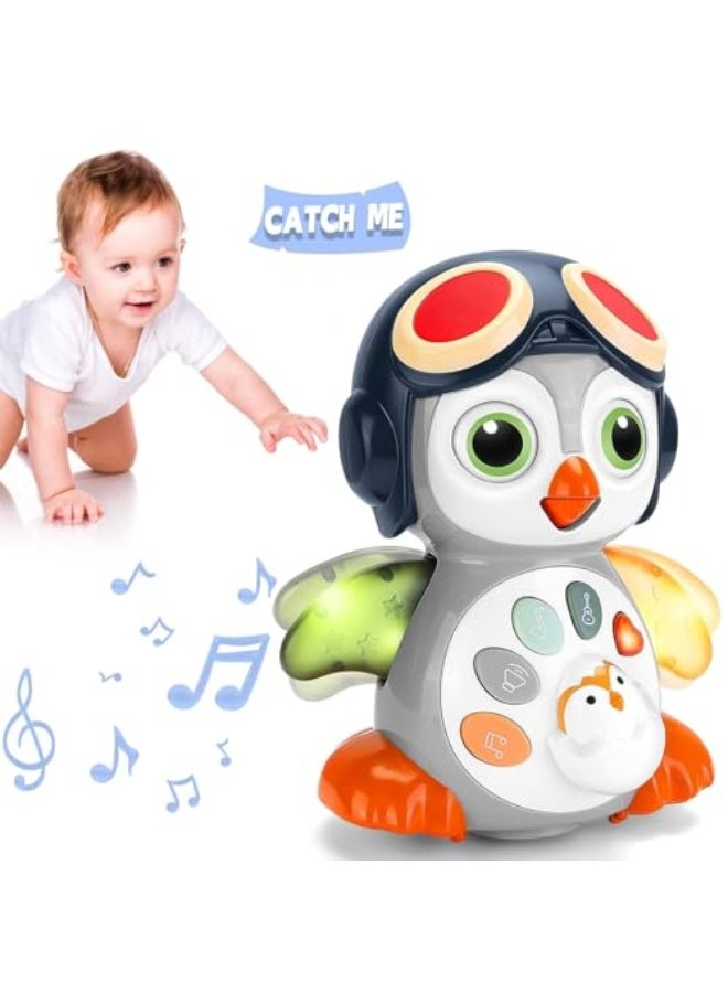 Crawling Penguin Baby Musical Toys, Tummy Time Toy for Infant 0 - 18 Months Music Learning Crawl Interactive Development Toy Age 1 2 3 years Toddler Boy Girl Gift - Image 1