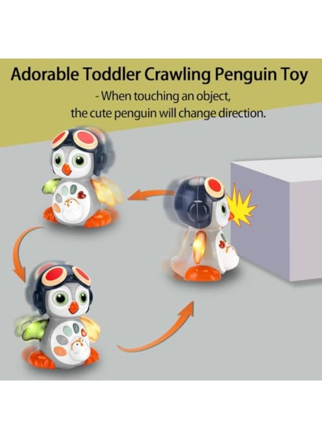 Crawling Penguin Baby Musical Toys, Tummy Time Toy for Infant 0 - 18 Months Music Learning Crawl Interactive Development Toy Age 1 2 3 years Toddler Boy Girl Gift - Image 5