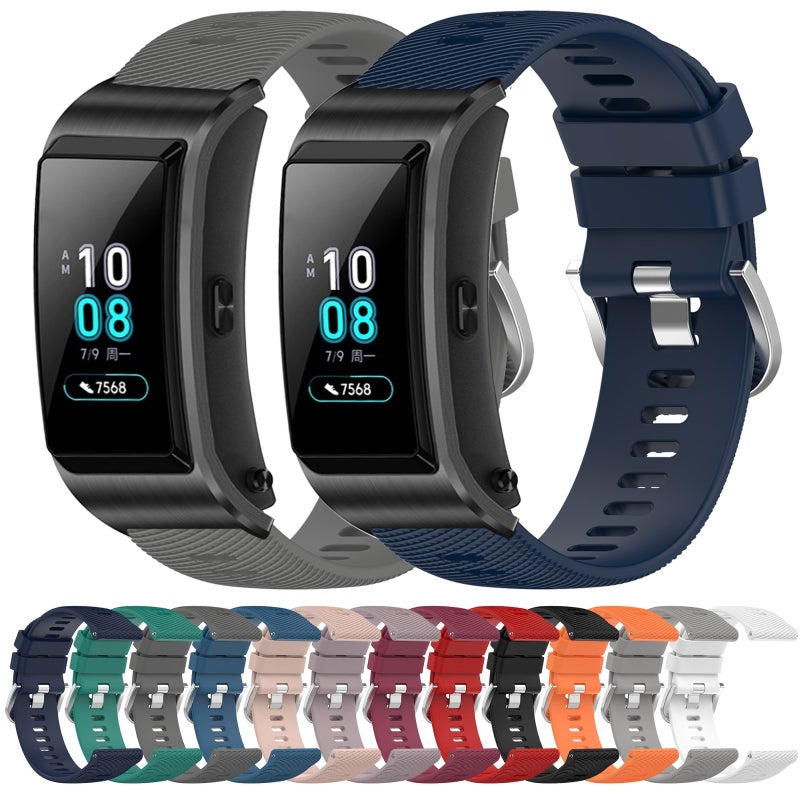 إيروريكس لساعة هواوي B5 18 مم، سوار سيليكون بلون سادة (برتقالي) - Image 3