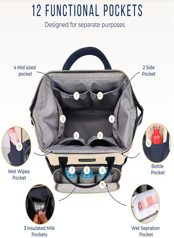 MAMMA Vegan Leather Diaper Bag for Mothers for Travel, Baby Bag for Mother Travel, Diaper Bag for Baby, 12 Pockets Waterproof Diaper Bags for Mom, Hospital Bag for Delivery Women | 9 Months Warranty - Image 3
