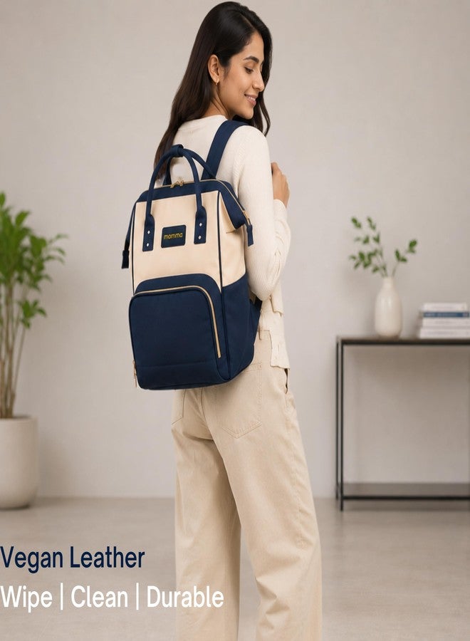 MAMMA Vegan Leather Diaper Bag for Mothers for Travel, Baby Bag for Mother Travel, Diaper Bag for Baby, 12 Pockets Waterproof Diaper Bags for Mom, Hospital Bag for Delivery Women | 9 Months Warranty - Image 1