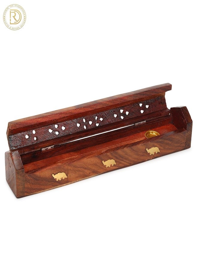 DigiRake Wooden Dhoop Stand & Agarbatti Stand Combo - Sheesham Wood Pyramid Sambrani Holder & 10 Inch Incense Stick Stand with Ash Catcher for Pooja & Home Decor - Image 5