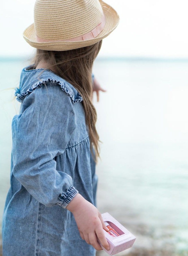 Miss NELLA Pink Secret Lips & Tips duo- Scented Lip Gloss + Glitter Nail Polish for Kids with Peel-off, Water Based & Odour Free Formula - Image 4