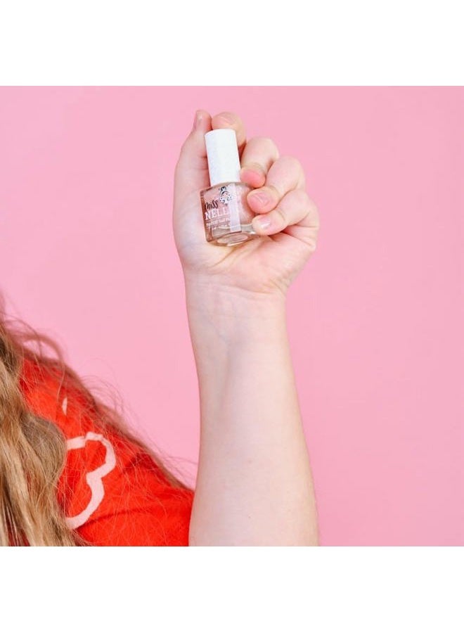 Miss NELLA Pink Secret Lips & Tips duo- Scented Lip Gloss + Glitter Nail Polish for Kids with Peel-off, Water Based & Odour Free Formula - Image 5