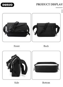 DUNISO Men's Crossbody Bag,Messenger Bag,Small Shoulder Backpack,Travel Passport Wallet Bag,Lightweight Sling Bag for Men,Water Resistant Satchel Briefcase,Chest Bags Casual Daypack for Business Travel Cycling  - Image 5
