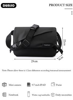 DUNISO Men's Crossbody Bag,Messenger Bag,Small Shoulder Backpack,Travel Passport Wallet Bag,Lightweight Sling Bag for Men,Water Resistant Satchel Briefcase,Chest Bags Casual Daypack for Business Travel Cycling  - Image 2