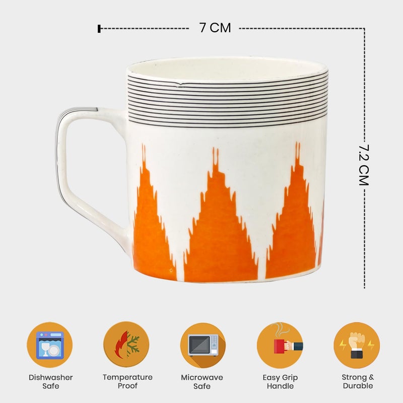UPC طقم أكواب شاي UPC مكون من 6 أكواب قهوة تصميم حديث جديد من الخزف الصيني الفاخر خفيف الوزن CM161 - Image 5
