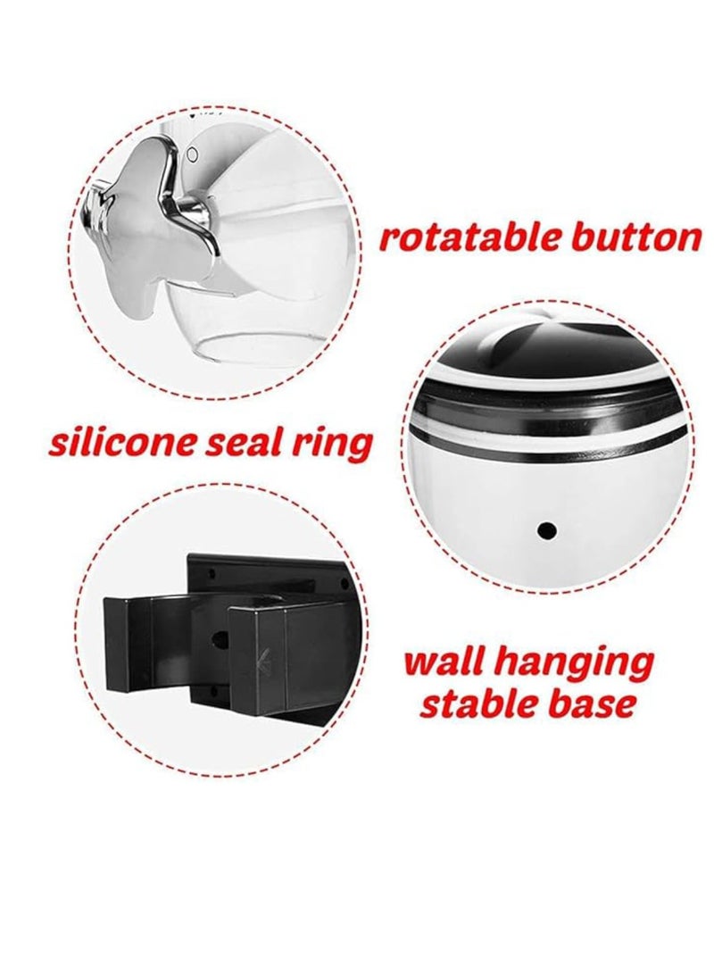 Yuwell Wall Mounted Double Cereal Dispenser 6.4L Dry Food Dispenser Grain Cereal Dispenser For Home And Kitchen Breakfast Pet Food Storage Organizer Black  - Image 2