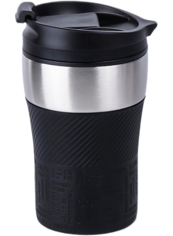 Nessan Insulated Stainless Steel Vacuum Mug, 243Ml - Your Compact Travel Essential For Hot And Cold Beverages Anywhere: Home, Gym, Outdoors, Office, And School - Black - Image 2