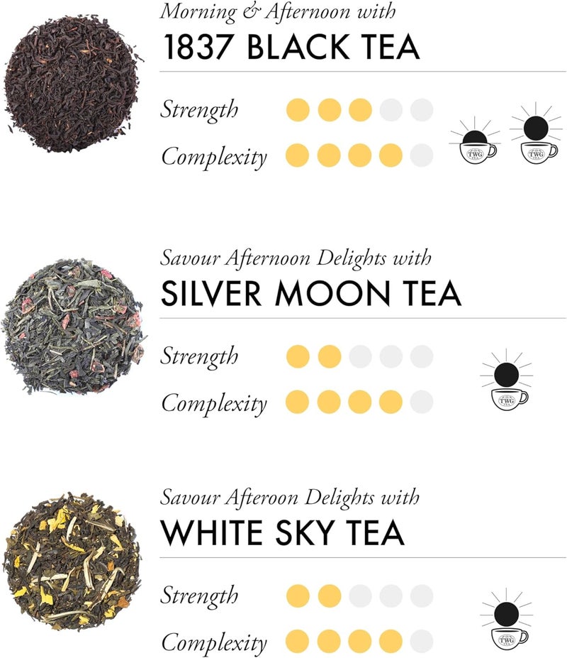 TWG Tea Moon & Sky Selection Gift Set - 3 Exclusive Tea Blends with 15 Hand Sewn Cotton Teabags - Image 2
