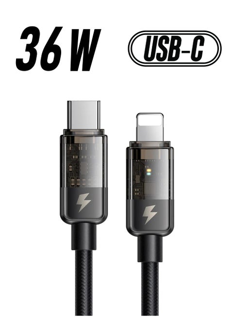 Mcdodo CA3160 Auto Power Off Type-C to Lightning Transparent Data Cable