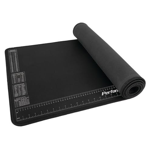 Performance Tool W88977 Neoprene Mat with Ruler and Reference Charts Chemical Resistant 16Inch x 3575Inch Protects Work Surface from Solvents and Oils