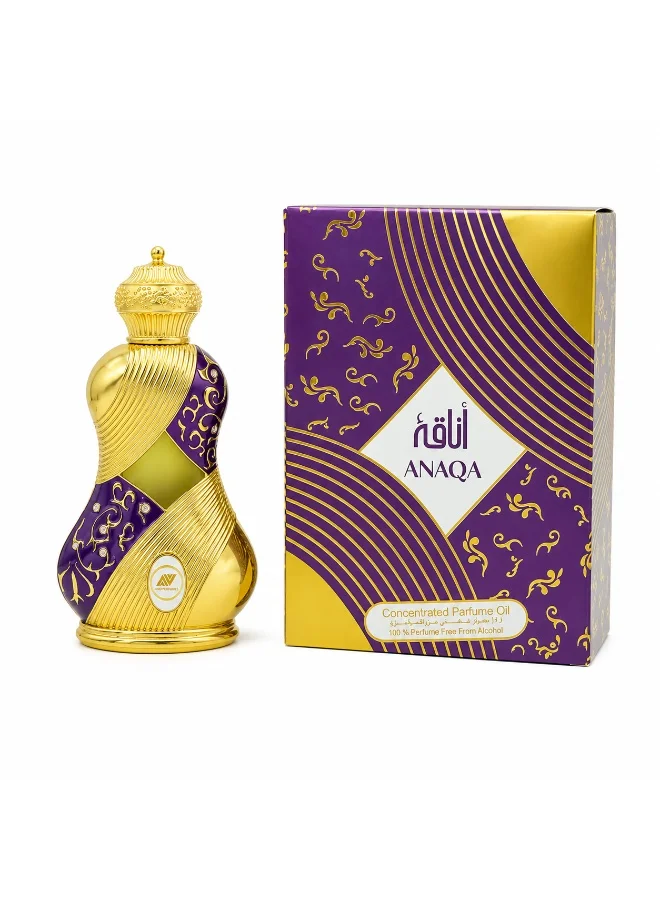 ARD PERFUMES Ard Perfumes Anaqa Attar – Alcohol-Free CPO – Bergamot, Rose, Sandalwood & Amber – Long Lasting Unisex Arabic Perfume Oil – 20ml