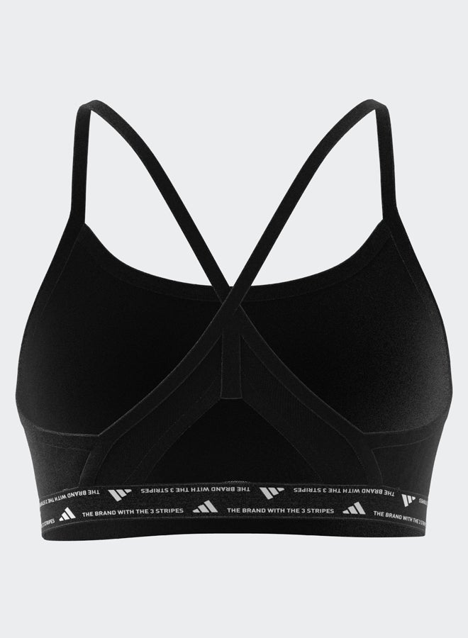 Adidas Aeroreact Training Light-Support 3-Stripes Bra  - Image 5