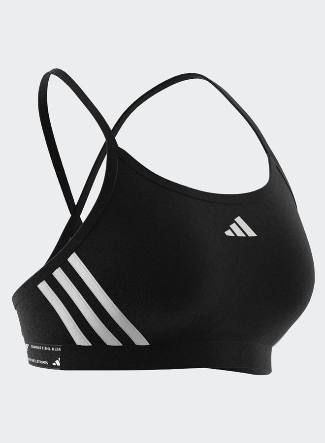 Adidas Aeroreact Training Light-Support 3-Stripes Bra  - Image 2