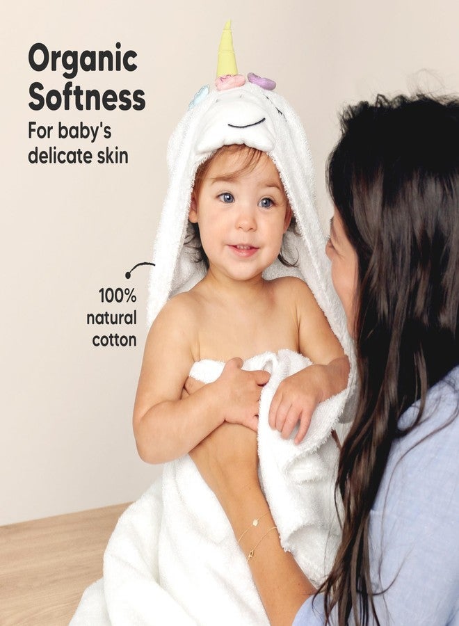 KeaBabies Organic Baby Towel with Hood for Girls, Boys - Soft, Absorbent, 100% Cotton Hooded Baby Towels for Newborns, Infants, Large Hooded Bath Towels for Babies, Kids, Toddler 1-3 (Uria) - Image 4