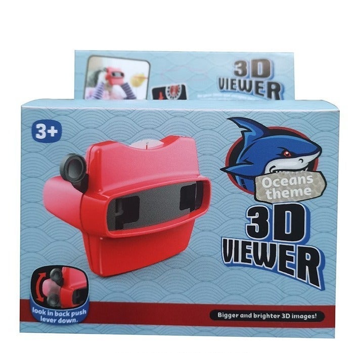 3D Viewer Ocean Theme Toy for Kids - Red Educational 3D Sea Life Viewer with Reel, Fun STEM Toy for Boys & Girls, Perfect Gift for Birthday & Eid-Color：Red - Image 3