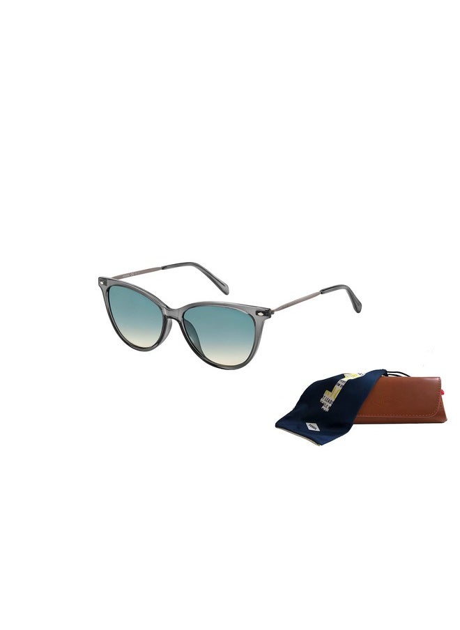 FOSSIL Fos3083S 063Mpr 54Mm Crystal Graygray Shaded Brown Cat Eye Sunglasses For Women + Bundle With Designer Iwear Eyewear Kit  - Image 3