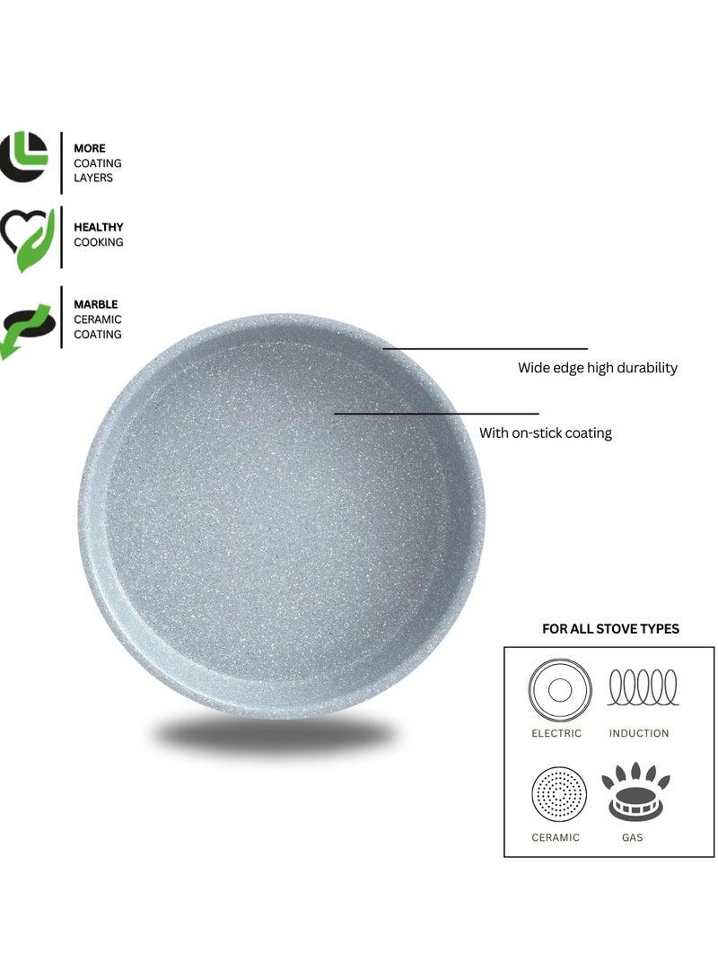 Dorsch Danish Design Non-Stick Round Pan - Ceramic Coating, PTFE Free, TUV Tested, Oven Safe, High-Grade Aluminum, Scratch Resistant, Easy to Clean, Durable, Eco-Friendly, PFOA Free, Heat Resistant (32 CM) - Image 2