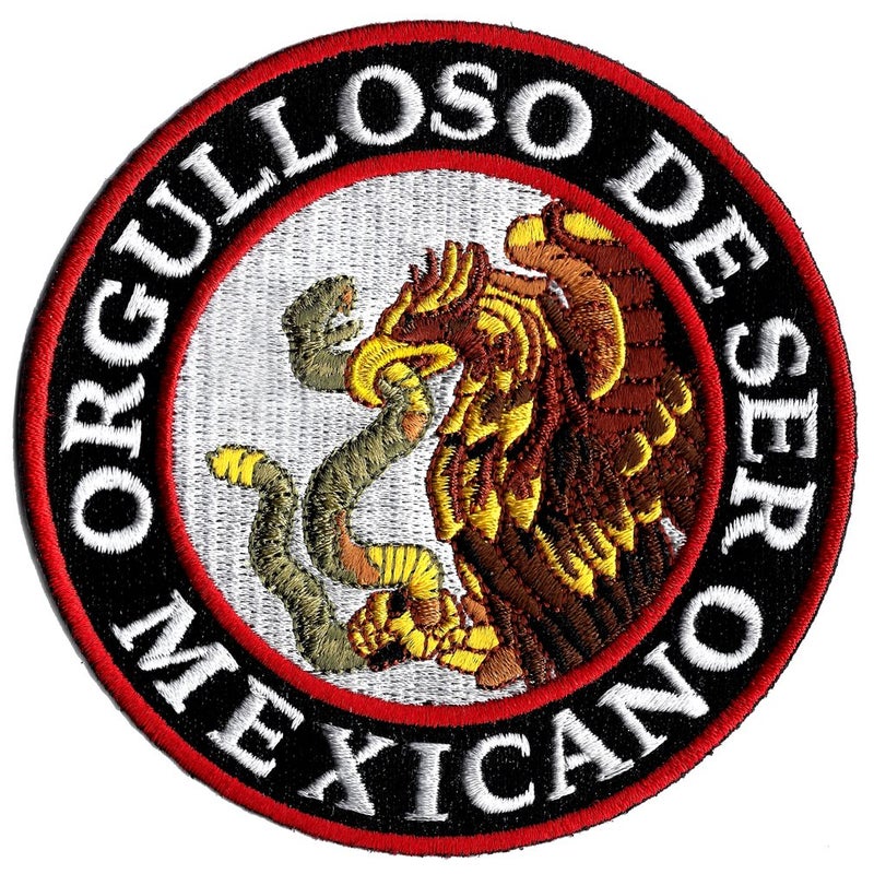 Cypress Collectibles Embroidered Patches Orgulloso De Ser Mexicano Embroidered Patch Proud to Be Mexican IronOn Emblem