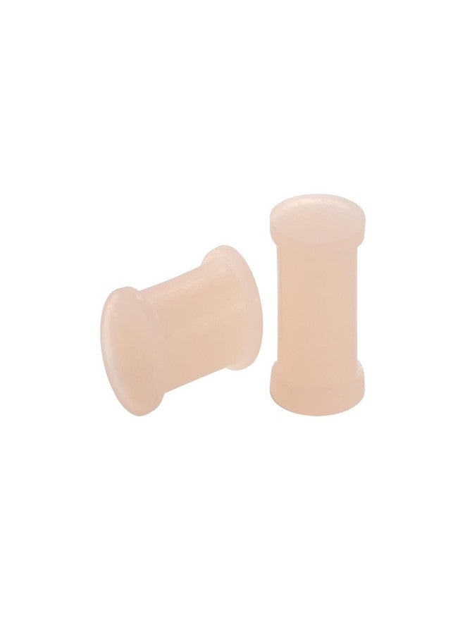 NewkeepsR Silicone 2G(6mm) Hider Flesh Skin Tone Double Flared Plug for Ear Lobe Piercing-Light Peach Color - Image 1