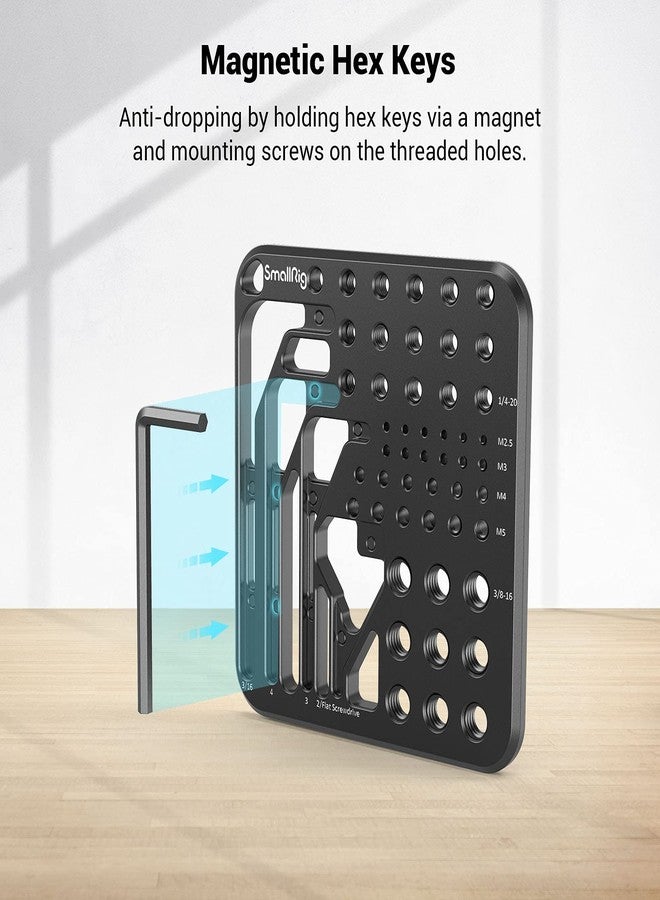 سمول ريج لوحة تخزين SmallRig تحتوي على 20 قطعة من البراغي ومفاتيح سداسية، مع براغي من الفولاذ المقاوم للصدأ بأحجام 1/4 بوصة - 20 و 3/8 بوصة - 16 و M2.5 و M3 و M4 و M5، و4 مفاتيح سداسية MD3184 - Image 5