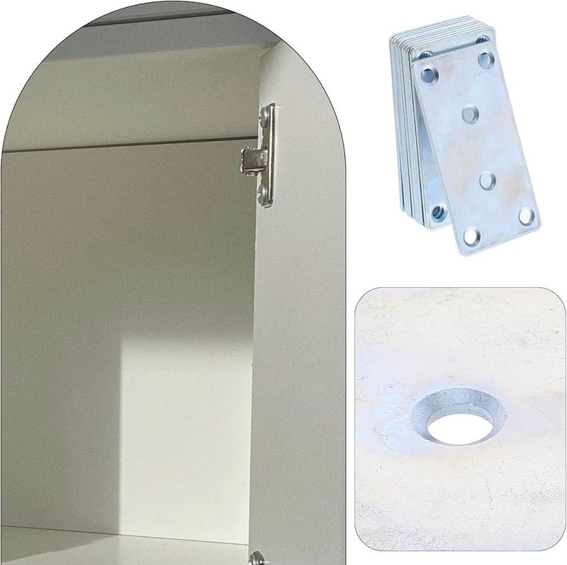 ألواح قوس تصليح حديدي مسطح ثقيل 10 قطع دعامات زاوية مستقيمة لأثاث الخشب - Image 5