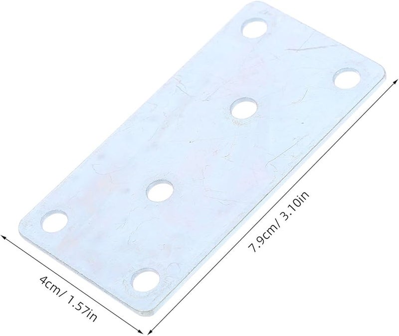 ألواح قوس تصليح حديدي مسطح ثقيل 10 قطع دعامات زاوية مستقيمة لأثاث الخشب - Image 3