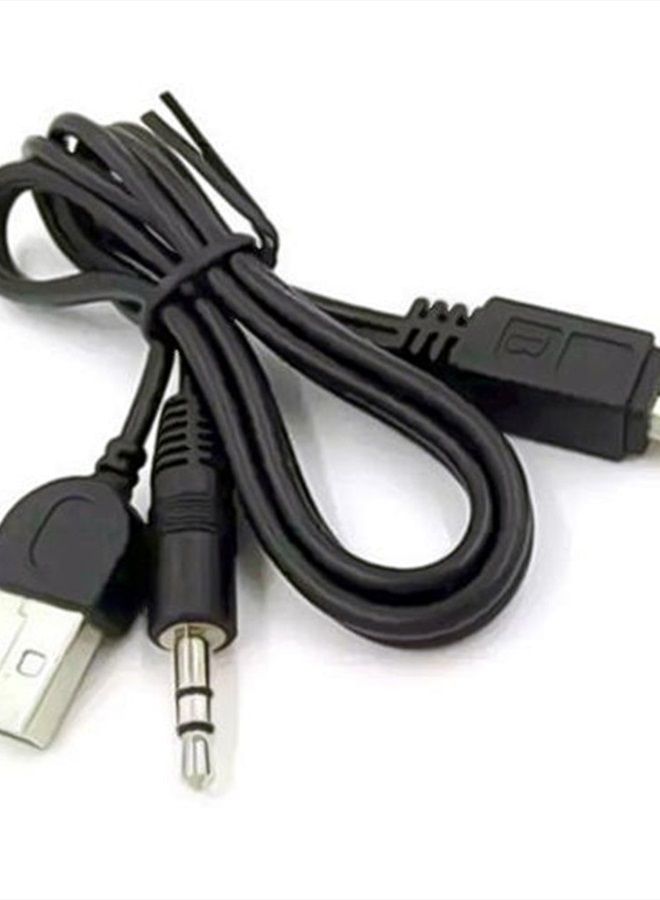 Eagleggo كابل شحن USB2.0 إلى موصل ميني B ذكر وسلك صوت موصل جاك 3.5 مم لسماعات iHome IHM60 IHM61 IHM59 مكبرات صوت MP3/MP4 سماعة بلوتوث (ميني USB) - Image 2