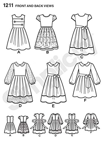 Simplicity 1211 Girl's Dress Sewing Patterns, Sizes HH (3-6) - Image 3
