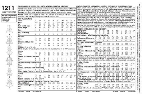 Simplicity 1211 Girl's Dress Sewing Patterns, Sizes HH (3-6) - Image 2