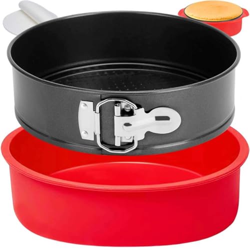 Molgree Springform Pan 9 Inch Nonstick 9 Springform Cheesecake Pan with Silicone Protector Leakproof Spring Form Pan for Cheesecake 9 Inch Springform Cheese Cake Pans for Baking with 50 Parchment Paper - Image 1