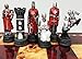 HPL Medieval Times RED and White Crusades Maltese Armored Knight Chess Men Pieces Set NO Board - Image 3
