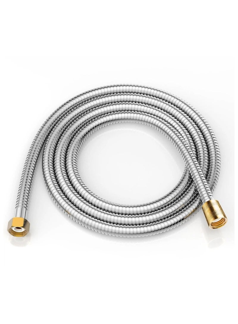 200CM Extra Long Stainless Steel Shower Hose, 360° Anti-twist, Stainless Steel Anti-twist Flexible Shower Hose 2M，Shower hose 78inch - Image 1